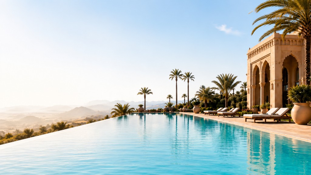 Piscine privée au Maroc
