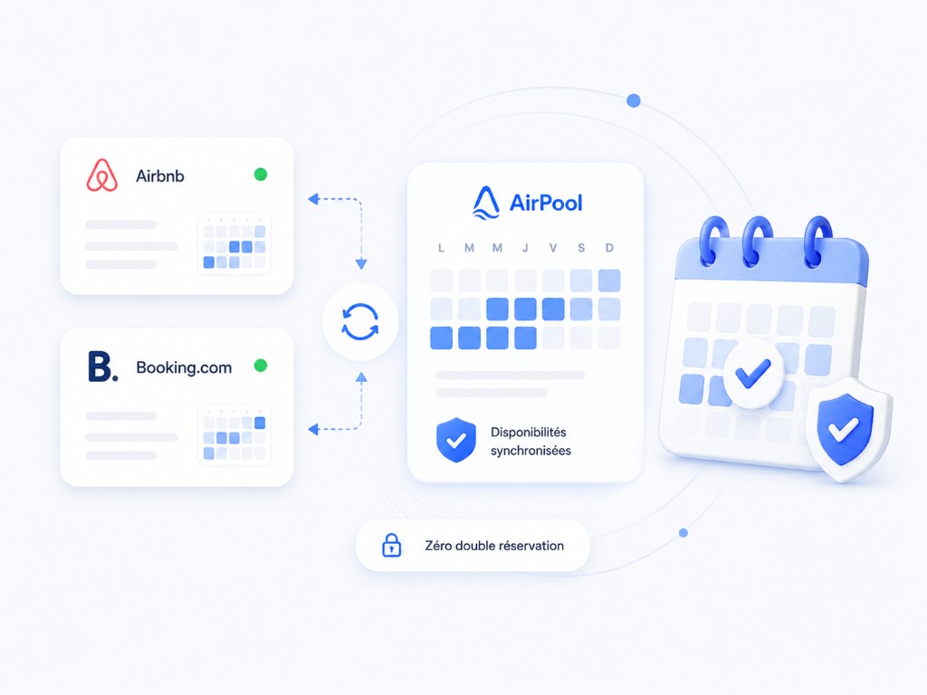 Synchronisation des calendriers Airbnb, Booking.com et AirPool